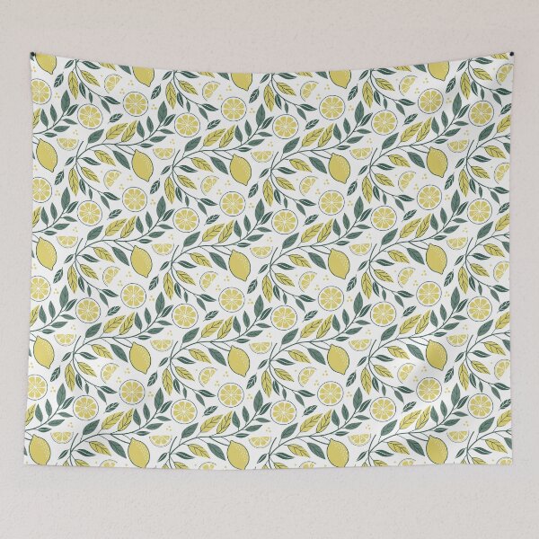 Item preview, Fresh Yellow Lemons Pattern - Summer Citrus Aesthetic designed and sold by kindred lines.