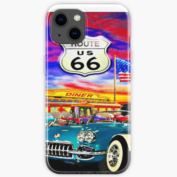 Vintage Corvette Route 66 iPhone Soft Case