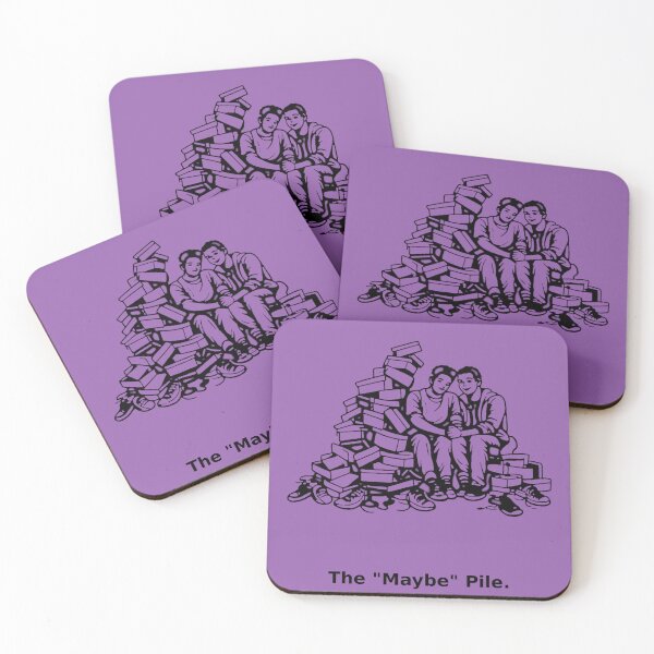 Item preview, The “Maybe” Pile – Funny Gay Couple Shopping Chaos (LGBTQ+ Line Art) designed and sold by Elando1212.