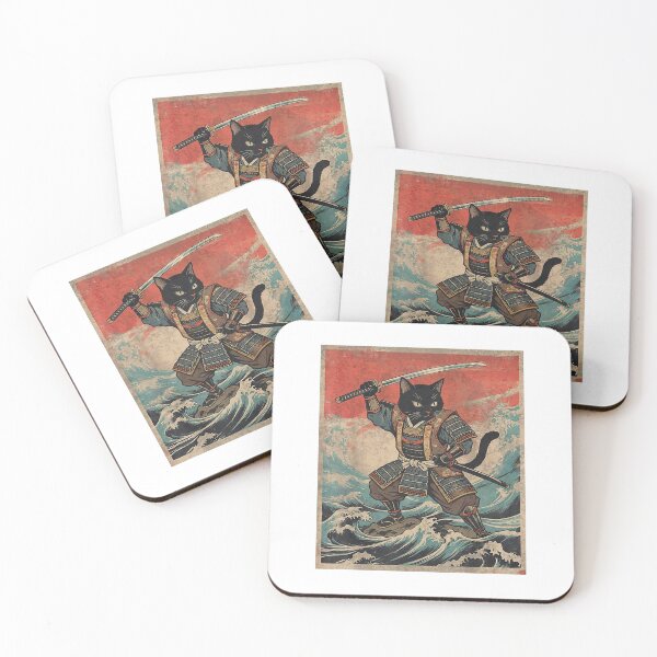Item preview, Vintage Samurai Cat Ukiyo designed and sold by najaks.