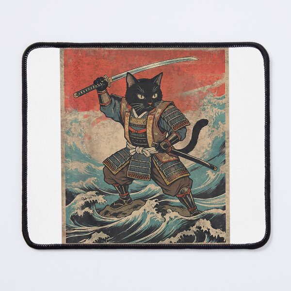 Item preview, Vintage Samurai Cat Ukiyo designed and sold by najaks.