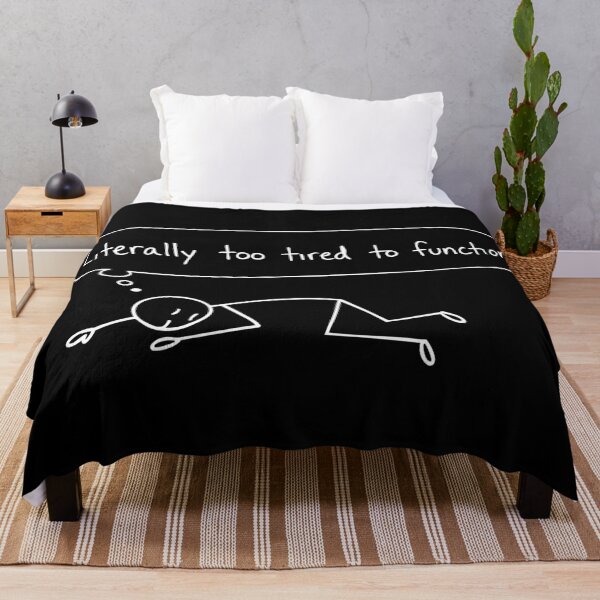 Item preview, Literally Too Tired To Function - Minimalist Stick Figure designed and sold by BambaKchula.