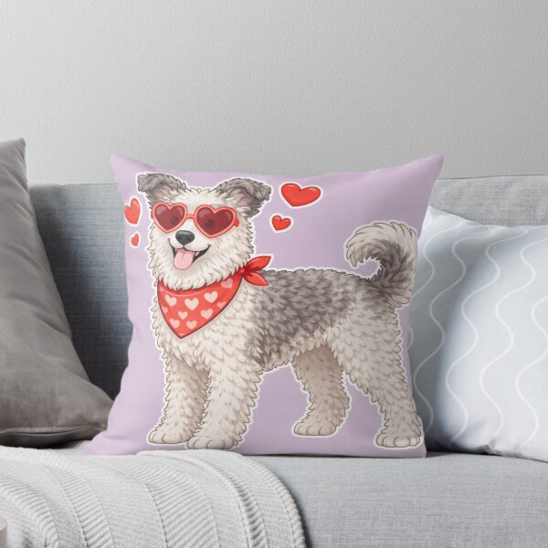 Item preview, Valentine's Day Pumi Dog with Hearts - Cute Cartoon Style designed and sold by GoodyPaws.