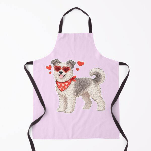 Item preview, Valentine's Day Pumi Dog with Hearts - Cute Cartoon Style designed and sold by GoodyPaws.