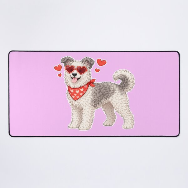 Item preview, Valentine's Day Pumi Dog with Hearts - Cute Cartoon Style designed and sold by GoodyPaws.