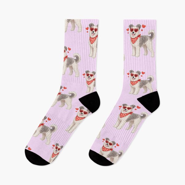 Item preview, Valentine's Day Pumi Dog with Hearts - Cute Cartoon Style designed and sold by GoodyPaws.