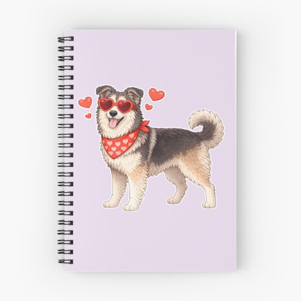 Item preview, Romanian Carpathian Shepherd Dog with Hearts - Cute Cartoon Style designed and sold by GoodyPaws.