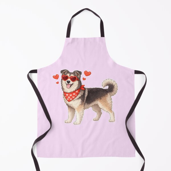 Item preview, Romanian Carpathian Shepherd Dog with Hearts - Cute Cartoon Style designed and sold by GoodyPaws.