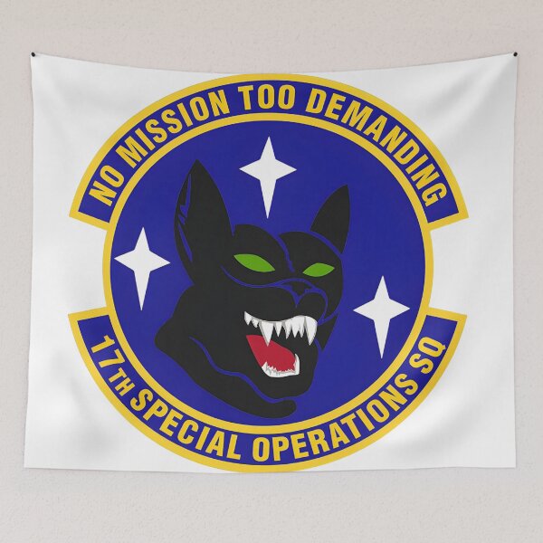 Item preview, No Mission Too Demanding: 17th Special Operations Squadron Emblem designed and sold by CharlieDesings.