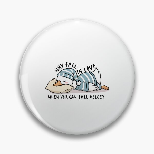 Item preview, Sleepy Duck Humor – ‘Why Fall in Love When You Can Fall Asleep’ Art designed and sold by DesignsDominus.