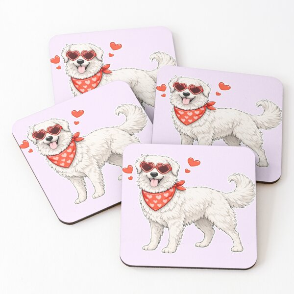Item preview, Tatra Shepherd Dog with Hearts - Cute Cartoon Style designed and sold by GoodyPaws.
