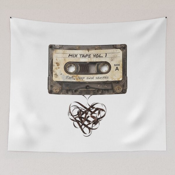 Item preview, Vintage Mix Tape Cassette | Retro 90s Music Heart Art designed and sold by Rosuma Designs.