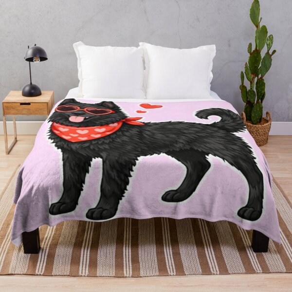 Item preview, Schipperke Dog with Hearts - Cute Cartoon Style designed and sold by GoodyPaws.