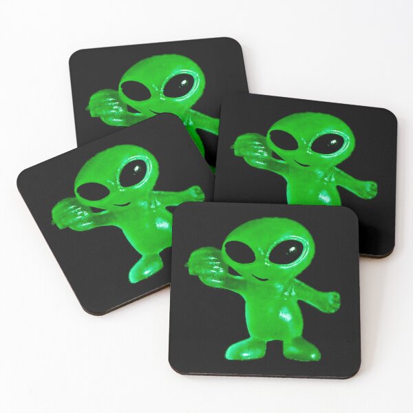 Item preview, Extraterrestre verde con hamburguesa de ElitebyElise designed and sold by ElitebyElise.