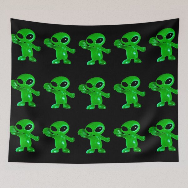Item preview, Green Alien with Hamburger by ElitebyElise designed and sold by ElitebyElise.