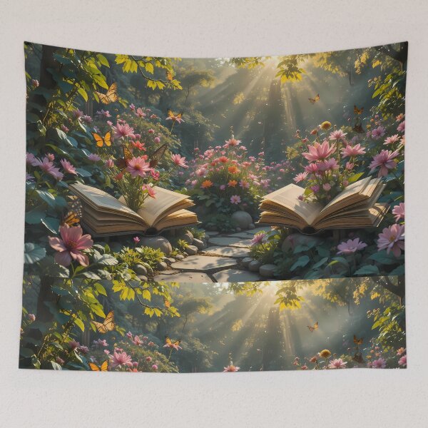 Item preview, 3 Enchanted Garden Vibrant Flowers Butterflies Love Peace designed and sold by ART ATTACK ZONE.