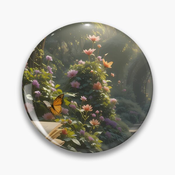 Item preview, 4 Enchanted Garden Vibrant Flowers Butterflies Love Peace designed and sold by ART ATTACK ZONE.