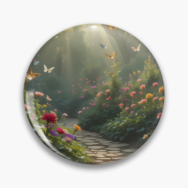 Item preview, 5 Enchanted Garden Vibrant Flowers Butterflies Love Peace designed and sold by ART ATTACK ZONE.