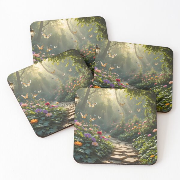 Item preview, 5 Enchanted Garden Vibrant Flowers Butterflies Love Peace designed and sold by ART ATTACK ZONE.