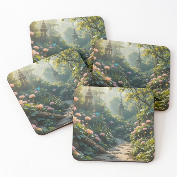Item preview, 6 Enchanted Garden Vibrant Flowers Butterflies Love Peace designed and sold by ART ATTACK ZONE.
