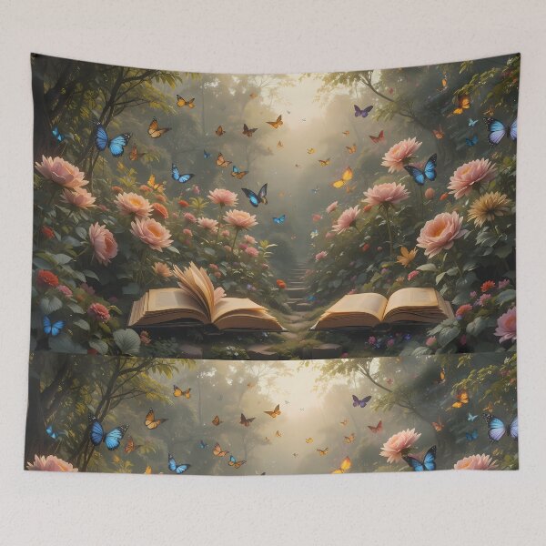Item preview, 7 Enchanted Garden Vibrant Flowers Butterflies Love Peace designed and sold by ART ATTACK ZONE.