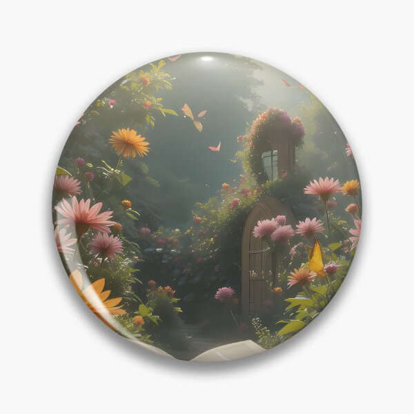 Item preview, 8 Enchanted Garden Vibrant Flowers Butterflies Love Peace designed and sold by ART ATTACK ZONE.