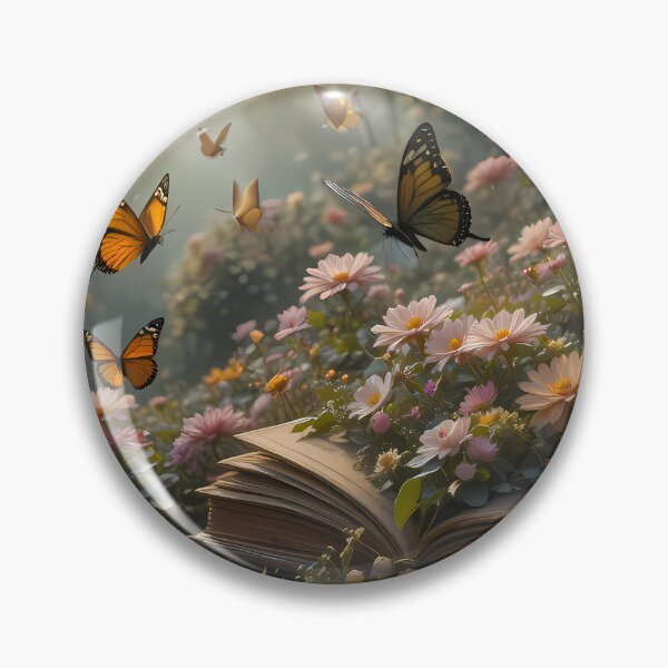 Item preview, 9 Enchanted Garden Vibrant Flowers Butterflies Love Peace designed and sold by ART ATTACK ZONE.