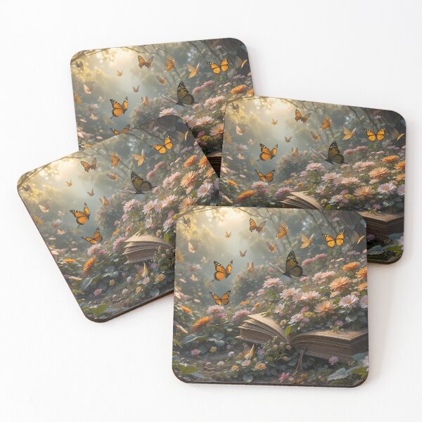Item preview, 9 Enchanted Garden Vibrant Flowers Butterflies Love Peace designed and sold by ART ATTACK ZONE.
