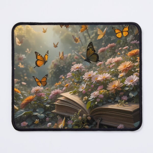 Item preview, 9 Enchanted Garden Vibrant Flowers Butterflies Love Peace designed and sold by ART ATTACK ZONE.