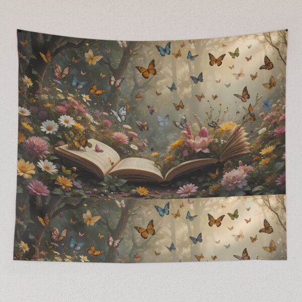 Item preview, 11 Enchanted Garden Vibrant Flowers Butterflies Love Peace designed and sold by ART ATTACK ZONE.