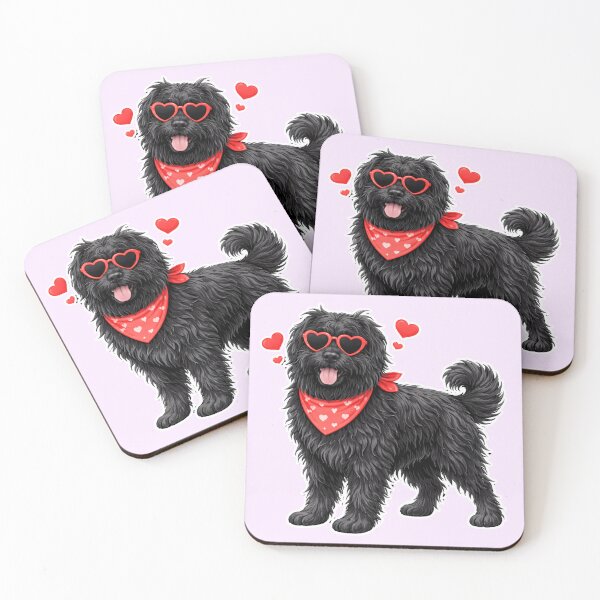 Item preview, Portuguese Shepherd Dog with Hearts - Cute Cartoon Style designed and sold by GoodyPaws.