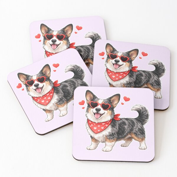Item preview, Welsh Corgi Cardigan with Hearts - Cute Cartoon Style designed and sold by GoodyPaws.
