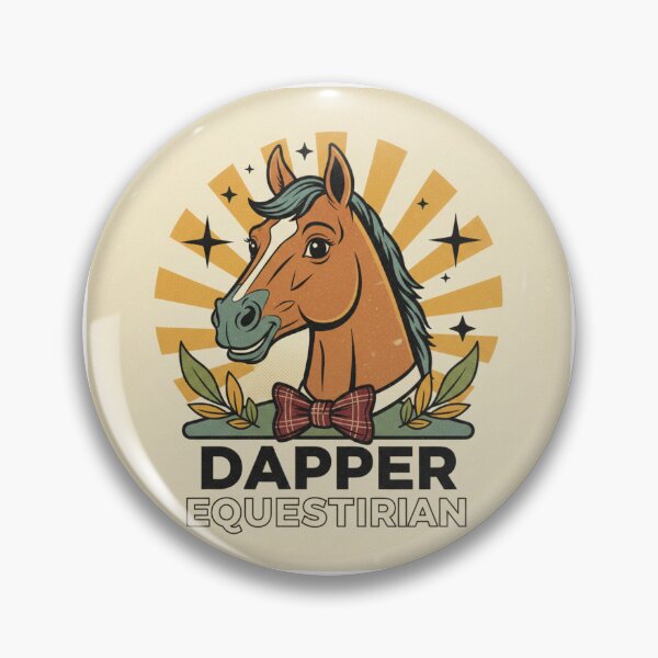 Artikelvorschau, Dapper Equestrian – Vintage-Retro-Pferd mit Fliege entworfen und verkauft von jima-art.