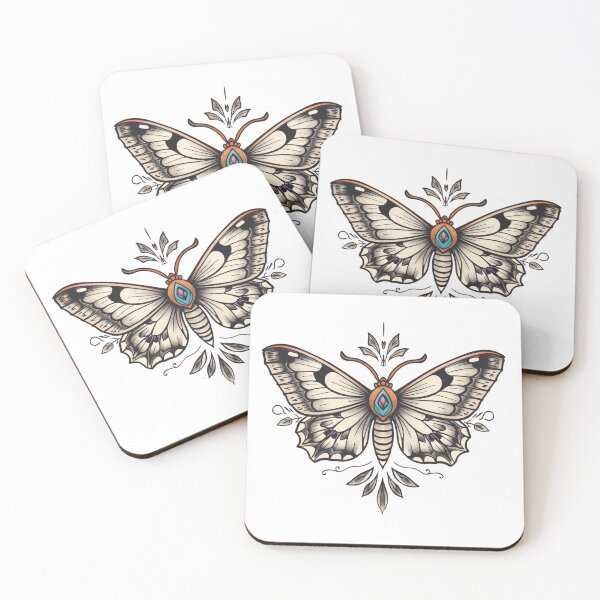 Item preview, Moths with gemstone elements designed and sold by WhereHopeBlooms.