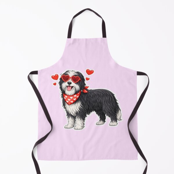 Item preview, Bearded Collie Dog with Hearts - Cute Cartoon Style designed and sold by GoodyPaws.