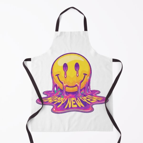 Item preview, Melting Smiley Face Happy New Year | Trippy Psychedelic Art designed and sold by Rosuma Designs.