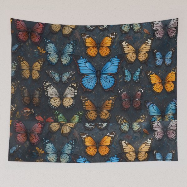 Item preview, F Enchanted Garden Vibrant Flowers Butterflies Love Peace designed and sold by ART ATTACK ZONE.