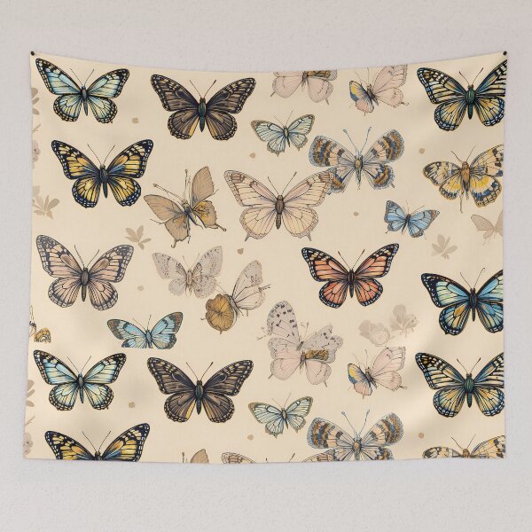 Item preview, G Enchanted Garden Vibrant Flowers Butterflies Love Peace designed and sold by ART ATTACK ZONE.