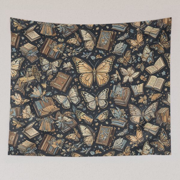 Item preview, H Enchanted Garden Vibrant Flowers Butterflies Love Peace designed and sold by ART ATTACK ZONE.