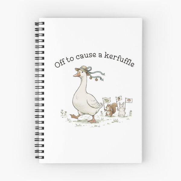 Item preview, Off to Cause A Kerfuffle Silly Cottagecore Goose Chaos Meme designed and sold by DesignsByAnett.