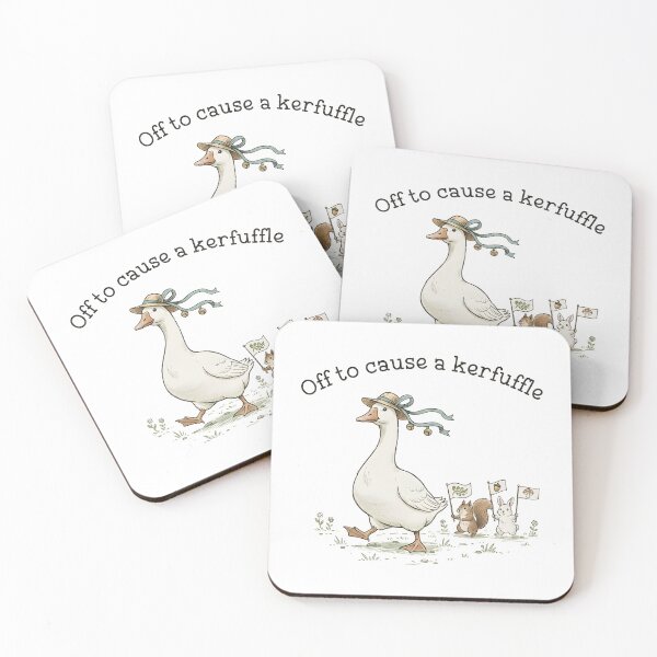 Item preview, Off to Cause A Kerfuffle Silly Cottagecore Goose Chaos Meme designed and sold by DesignsByAnett.