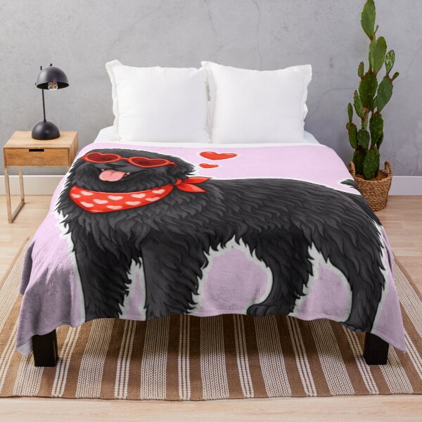 Item preview, Newfoundland Dog with Hearts - Cute Cartoon Style designed and sold by GoodyPaws.