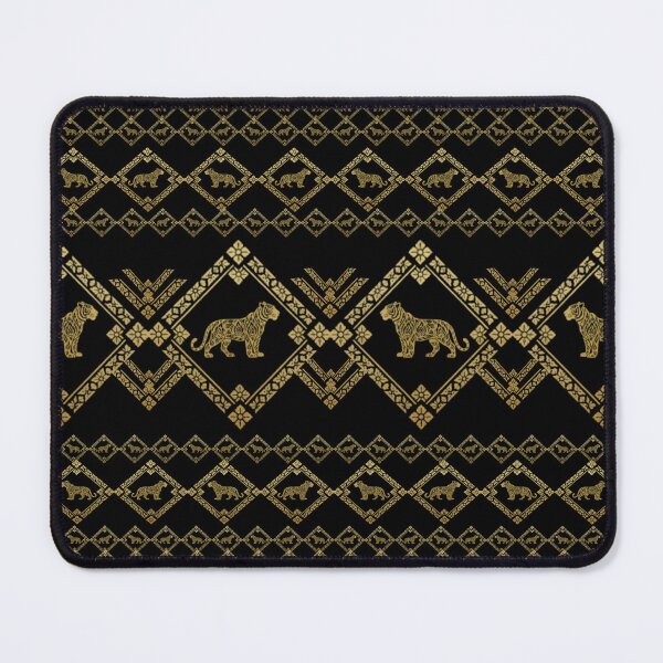 Item preview, Ethnic style pattern- golden tiger on black designed and sold by Sukjai@Design.