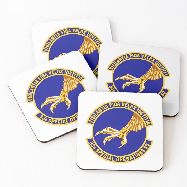 Item preview, Vigilantia Fida Velox Iustitia: 33rd Special Operations Squadron Emblem designed and sold by CharlieDesings.