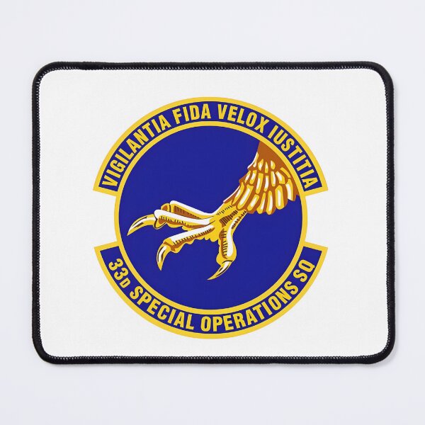 Item preview, Vigilantia Fida Velox Iustitia: 33rd Special Operations Squadron Emblem designed and sold by CharlieDesings.