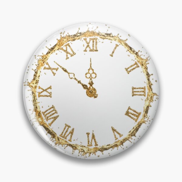 Item preview, Champagne Midnight Clock | Liquid Gold New Year Art designed and sold by Rosuma Designs.