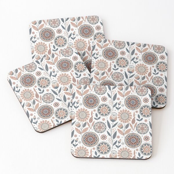 Item preview, Geometric Folk Flowers | Nordic Floral Art designed and sold by Shuga-Design.