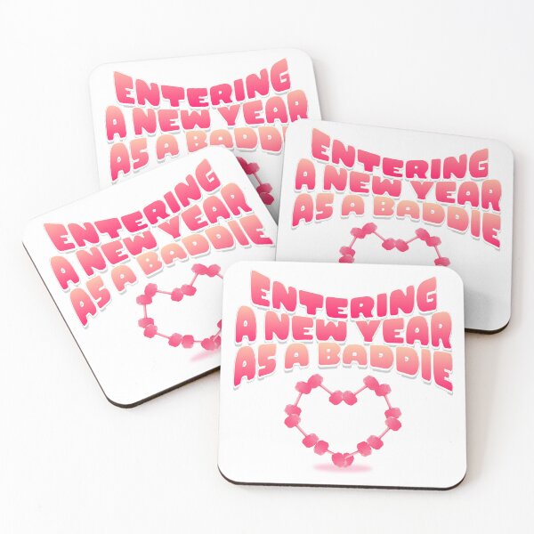 Item preview, Entering a New Year as a Baddie – Pink Dumbbell Fitness Typography designed and sold by crizzysketch.