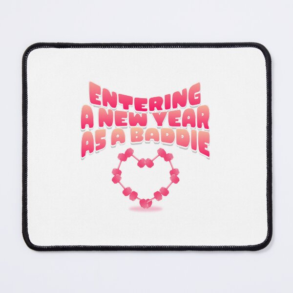 Item preview, Entering a New Year as a Baddie – Pink Dumbbell Fitness Typography designed and sold by crizzysketch.