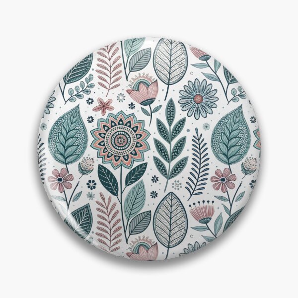 Item preview, Floral Folk Symbols | Cozy Nordic Folk Art designed and sold by Shuga-Design.
